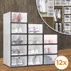 Schuhaufbewahrungsbox aus Kunststoff (12 Stück) | SHOEZY