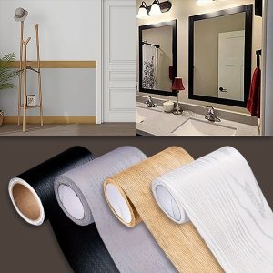 Selbstklebender Sockelleisten-Wandaufkleber mit Holzmuster (5 m) | DECORIM