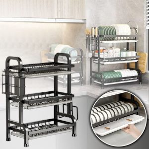 Mehrstöckiges geschirrregal für schnelles und effizientes trocknen von geschirr | DRYSTACK