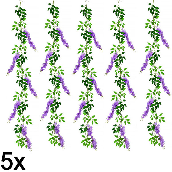 5x Glyzinienblütenranken-Simulation | WISBLOOM