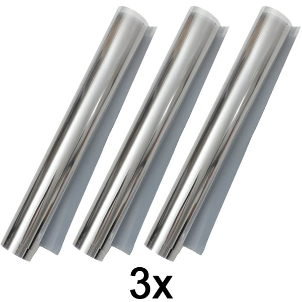 3x Selbstklebende Spiegelfolie (45 x 200 cm) | FOILBLISS