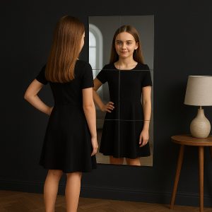 Selbstklebende Spiegel mit HD-Klarheit (4 Stück, 30x30cm) | MIRRAZE