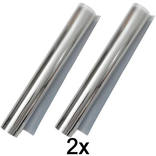 2x Selbstklebende Spiegelfolie (45 x 200 cm) | FOILBLISS