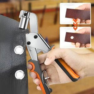 Ösen-Reparaturwerkzeug - Gürtel, Taschen & Planen + 100 Metallringe | HOLANKO